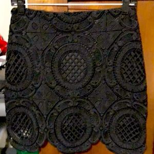 Black Lace detail skirt